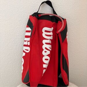 Wilson Red and Black Shoe Bag used condition